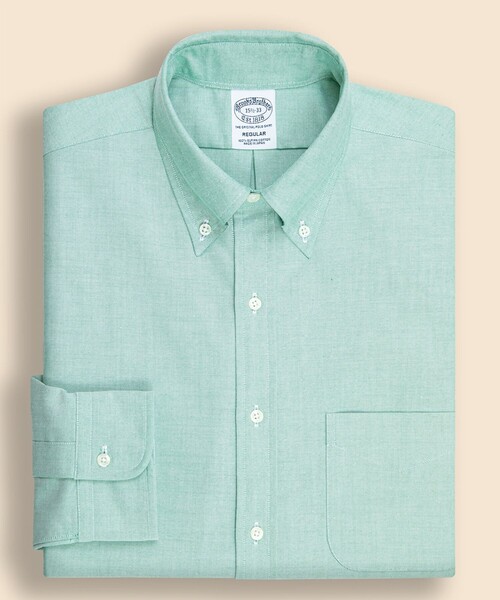 BROOKS BROTHERS(ブルックスブラザーズ)の「スーピマコットン オックスフォード ドレスシャツ Regular Fit(ビジネスシャツ・メンズ・コーラル/グリーン・14 1/2-32/15-31/15-32/15 1/2-31/15 1/2-33/15 1/2-34/16-31/16-32/16-33/16-34/16 1/2-32/16 1/2-33/16 1/2-34/15 1/2-32/15-33/15-34/17-32)」の11枚目の写真