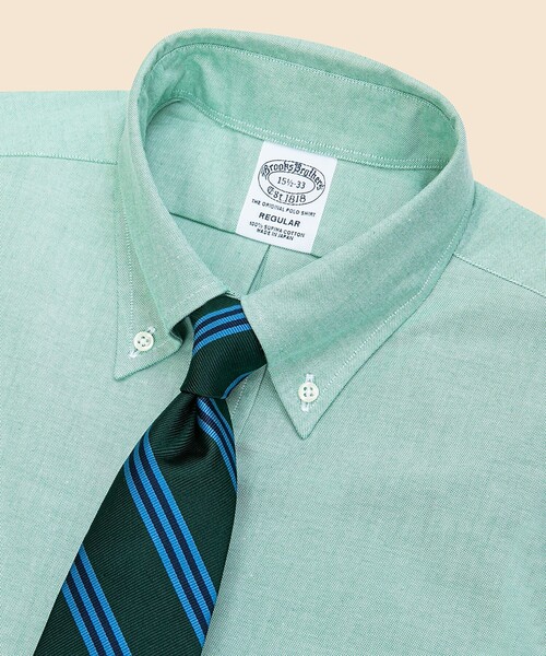 BROOKS BROTHERS(ブルックスブラザーズ)の「スーピマコットン オックスフォード ドレスシャツ Regular Fit(ビジネスシャツ・メンズ・コーラル/グリーン・14 1/2-32/15-31/15-32/15 1/2-31/15 1/2-33/15 1/2-34/16-31/16-32/16-33/16-34/16 1/2-32/16 1/2-33/16 1/2-34/15 1/2-32/15-33/15-34/17-32)」の3枚目の写真