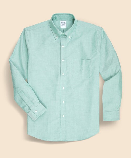 BROOKS BROTHERS(ブルックスブラザーズ)の「スーピマコットン オックスフォード ドレスシャツ Regular Fit(ビジネスシャツ・メンズ・コーラル/グリーン・14 1/2-32/15-31/15-32/15 1/2-31/15 1/2-33/15 1/2-34/16-31/16-32/16-33/16-34/16 1/2-32/16 1/2-33/16 1/2-34/15 1/2-32/15-33/15-34/17-32)」の4枚目の写真