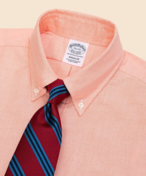 BROOKS BROTHERS(ブルックスブラザーズ)の「スーピマコットン オックスフォード ドレスシャツ Regular Fit(ビジネスシャツ・メンズ・コーラル/グリーン・14 1/2-32/15-31/15-32/15 1/2-31/15 1/2-33/15 1/2-34/16-31/16-32/16-33/16-34/16 1/2-32/16 1/2-33/16 1/2-34/15 1/2-32/15-33/15-34/17-32)」の16枚目の写真