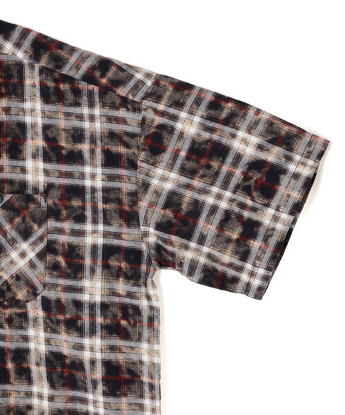 DANKE SCHON（ダンケシェーン）の「【WEB＆DEPOT限定】DankeSchon/ダンケシェーン/BLEACH CHECK OPEN COLLER SHIRTS（シャツ/ブラウス・メンズ・ブラック/ベージュ/モスグリーン・F）」の12枚目の写真