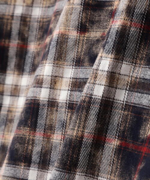DANKE SCHON（ダンケシェーン）の「【WEB＆DEPOT限定】DankeSchon/ダンケシェーン/BLEACH CHECK OPEN COLLER SHIRTS（シャツ/ブラウス・メンズ・ブラック/ベージュ/モスグリーン・F）」の14枚目の写真