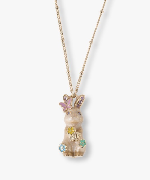 ANNA SUI ネックレス&ピアスセット　うさぎ アナ スイ“ティアラ”をつけた「うさぎ」モチーフの新作