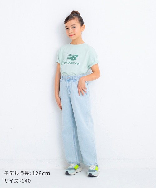 NEW BALANCE（ニューバランス）の「NB DRY スタックドロゴショートスリーブTシャツ（Tシャツ/カットソー・キッズ・ミント/オレンジ/ブラック/ヘザーグレー・130/140/150/160）」の14枚目の写真