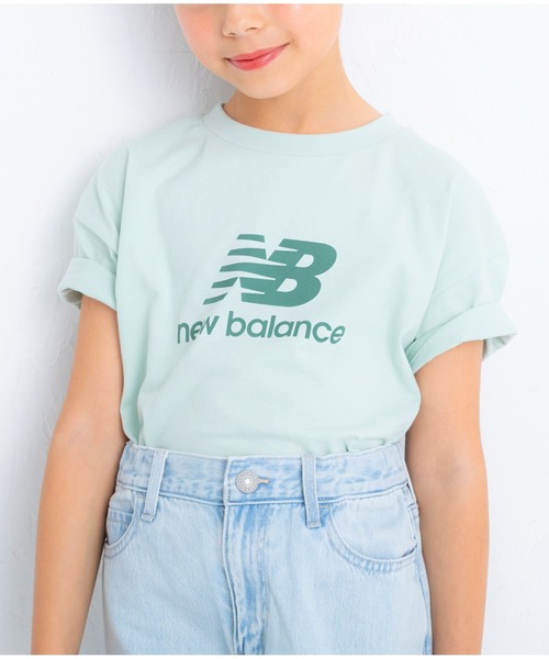 NEW BALANCE（ニューバランス）の「NB DRY スタックドロゴショートスリーブTシャツ（Tシャツ/カットソー・キッズ・ミント/オレンジ/ブラック/ヘザーグレー・130/140/150/160）」の16枚目の写真