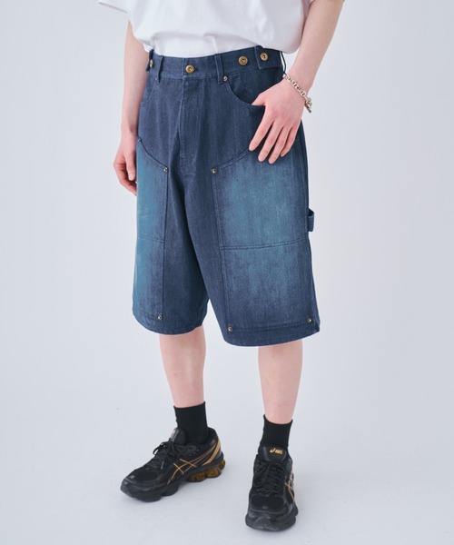 Remember.(リメンバー)の「Vintage Like Double Knee Denim Half Pants(その他パンツ・メンズ・ブラック/ブルー・SMALL/MEDIUM/LARGE)」の19枚目の写真