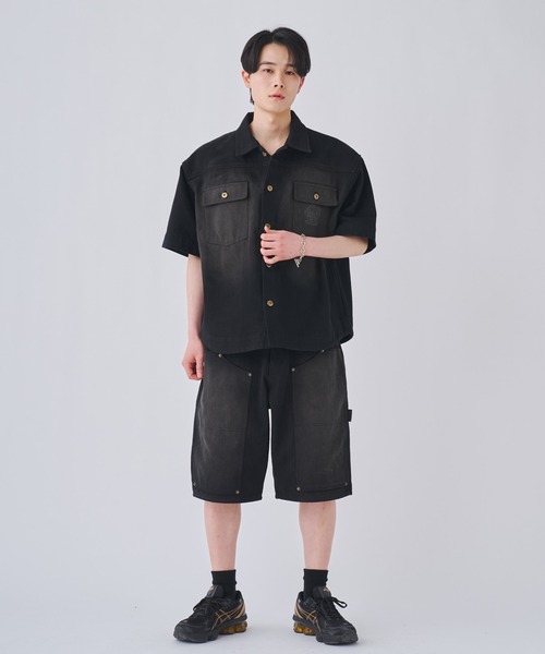Remember.(リメンバー)の「Vintage Like Double Knee Denim Half Pants(その他パンツ・メンズ・ブラック/ブルー・SMALL/MEDIUM/LARGE)」の8枚目の写真