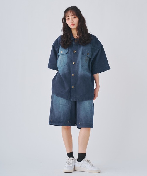 Vintage Like Double Knee Denim Half Pants（その他パンツ