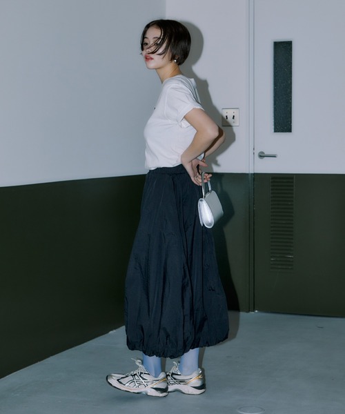 LIENCOEUR（リアンクール）の「ミディバルーンスカート（スカート・レディース・ホワイト/ブラック・FREE）」の17枚目の写真