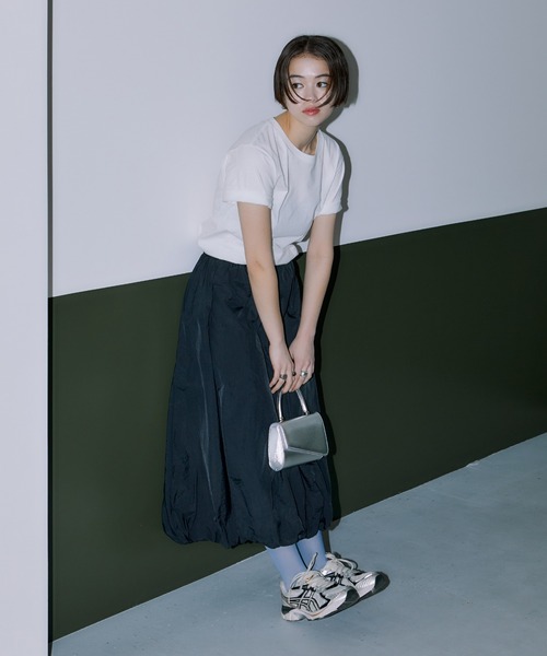 LIENCOEUR（リアンクール）の「ミディバルーンスカート（スカート・レディース・ホワイト/ブラック・FREE）」の18枚目の写真