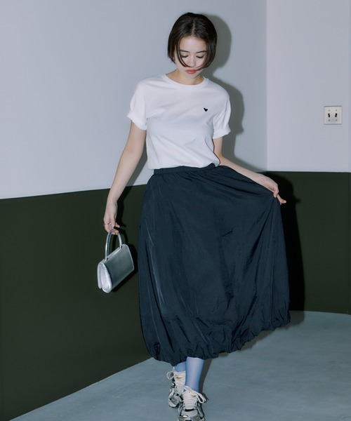 LIENCOEUR（リアンクール）の「ミディバルーンスカート（スカート・レディース・ホワイト/ブラック・FREE）」の15枚目の写真