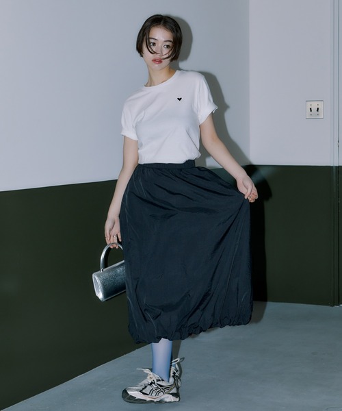 LIENCOEUR（リアンクール）の「ミディバルーンスカート（スカート・レディース・ホワイト/ブラック・FREE）」の14枚目の写真