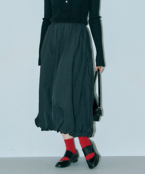 LIENCOEUR（リアンクール）の「ミディバルーンスカート（スカート・レディース・ホワイト/ブラック・FREE）」の20枚目の写真