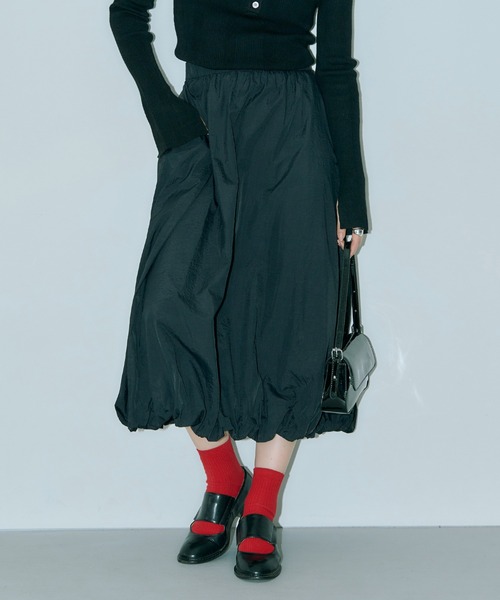 LIENCOEUR（リアンクール）の「ミディバルーンスカート（スカート・レディース・ホワイト/ブラック・FREE）」の22枚目の写真