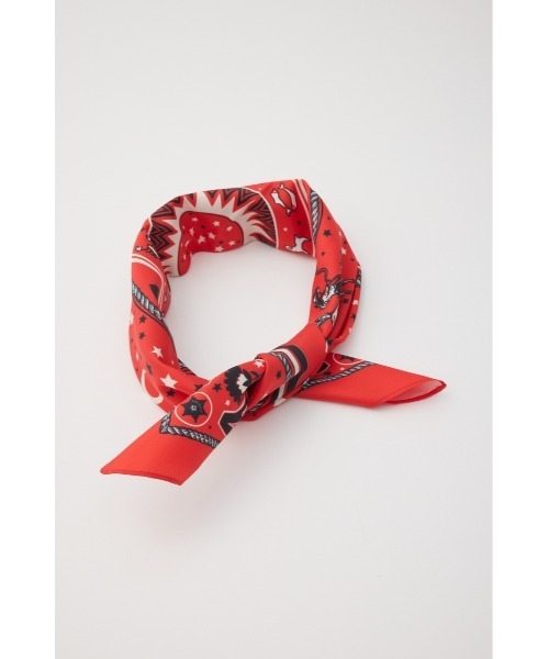 RODEO CROWNS WIDE BOWL（ロデオクラウンズワイドボウル）の「バンダナ柄 プリントスカーフ（バンダナ/スカーフ・レディース・イエロー系その他/ホワイト系その他/レッド系その他・FREE）」の6枚目の写真