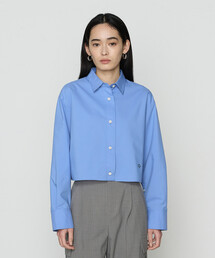 COMME CA | ストライプタイプライター/バルキーオックスフォード クロップドシャツ(シャツ/ブラウス)