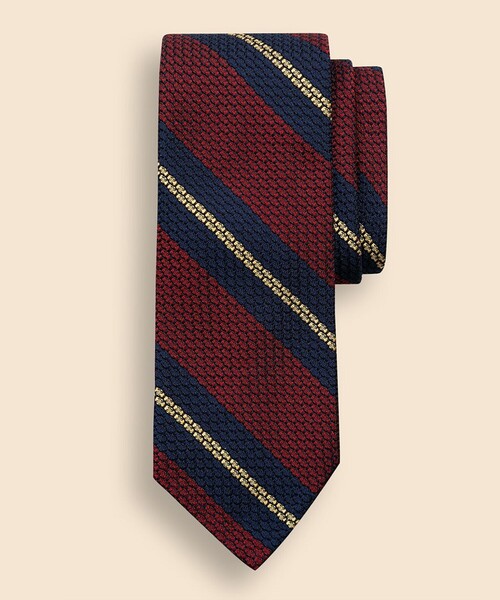 BROOKS BROTHERS（ブルックスブラザーズ）の「シルク オルタネイトストライプ ガルザタイ（ネクタイ・メンズ・バーガンディー/ネイビー・ONE SIZE）」の2枚目の写真