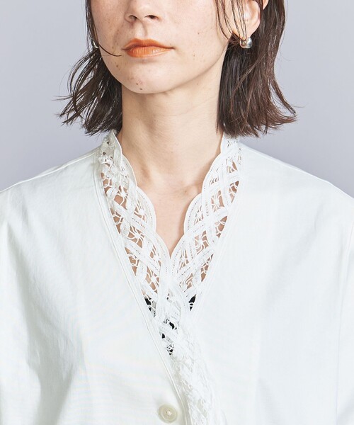BEAUTY&YOUTH バテンレース ショートスリーブシャツ バテンレース ショートスリーブシャツ｜ビューティー＆ユース