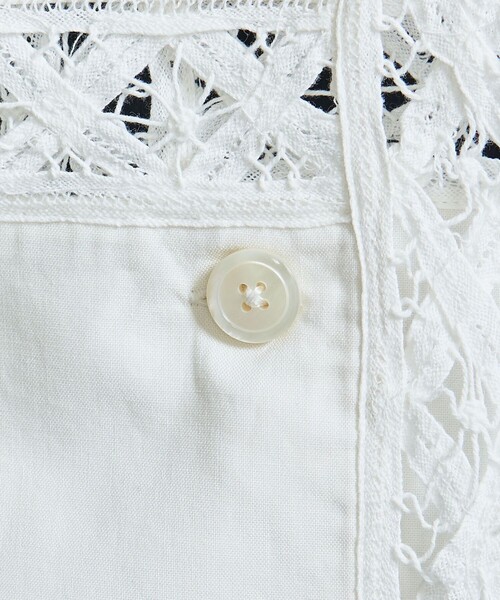 BEAUTY&YOUTH UNITED ARROWS（ビューティーアンドユースユナイテッドアローズ）の「バテンレース ショートスリーブシャツ（シャツ/ブラウス・レディース・オフホワイト/ダークブラウン/ダークグレー・FREE）」の17枚目の写真