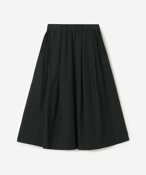 nicholson&nicholson(ニコルソンアンドニコルソン)の「nicholson & nicholson | ウォッシュドコットン Aラインスカート WOMEN(スカート・レディース・ネイビー/グリーン系その他・38)」の2枚目の写真