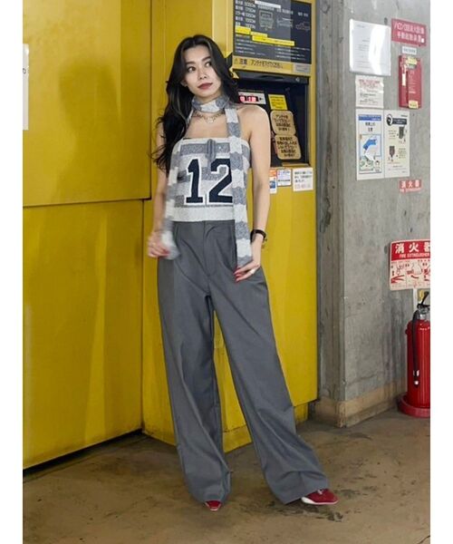 EVRIS(エヴリス)の「ウエストリボンワイドパンツ【セットアップ着用可能】(その他パンツ・レディース・ブラック/グレー/その他1・SMALL/MEDIUM)」の20枚目の写真