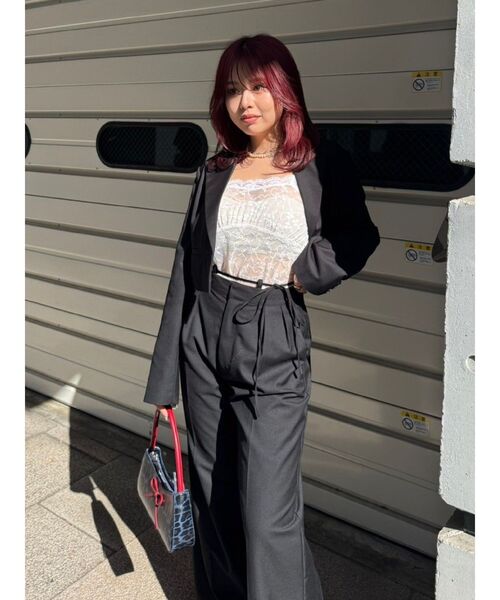 EVRIS(エヴリス)の「ウエストリボンワイドパンツ【セットアップ着用可能】(その他パンツ・レディース・ブラック/グレー/その他1・SMALL/MEDIUM)」の18枚目の写真