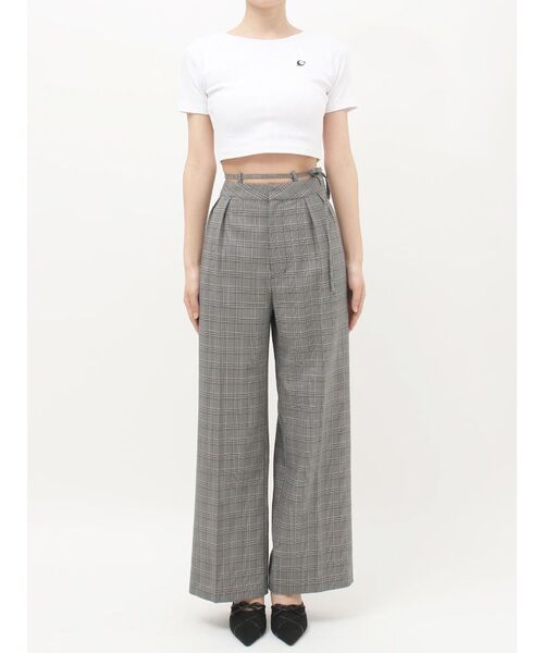 EVRIS(エヴリス)の「ウエストリボンワイドパンツ【セットアップ着用可能】(その他パンツ・レディース・ブラック/グレー/その他1・SMALL/MEDIUM)」の7枚目の写真