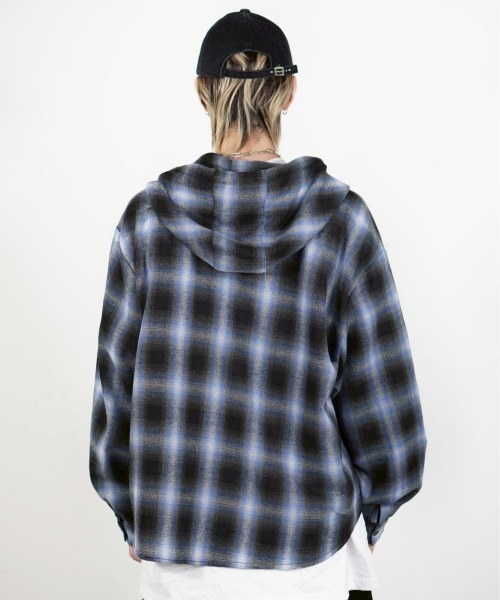 【Chikashitsu +】tartan check hooded shirt 92944338b_81_d_500.jpg