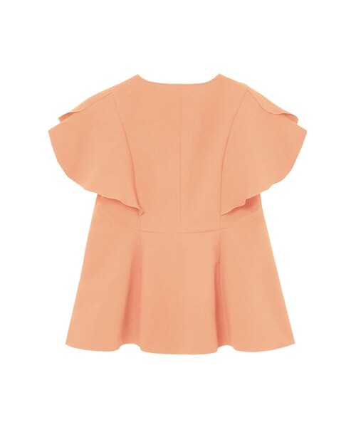 サッカーストレッチペタルスリーブ ブラウス〈セットアップ対応商品 