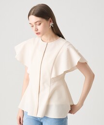 ANAYI（アナイ）の「サッカーストレッチペタルスリーブ ブラウス〈セットアップ対応商品〉（シャツ/ブラウス）」