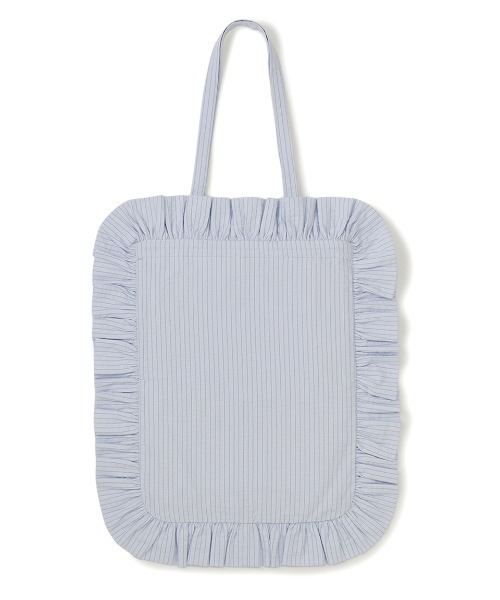 gelato pique（ジェラートピケ）の「【ONLINE限定】ストライプフリルトートバッグ（トートバッグ・レディース・オフホワイト/ブルー・FREE）」の4枚目の写真