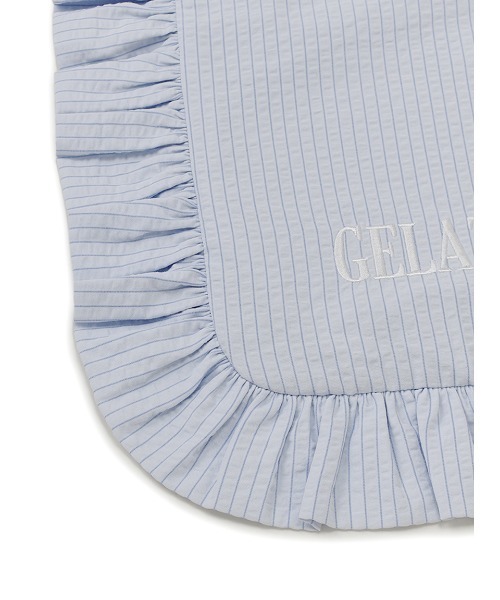 gelato pique（ジェラートピケ）の「【ONLINE限定】ストライプフリルトートバッグ（トートバッグ・レディース・オフホワイト/ブルー・FREE）」の7枚目の写真