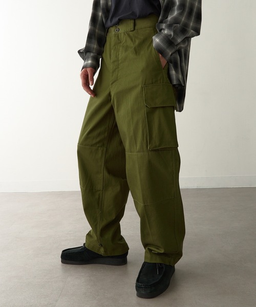 実物 FrenchArmy M47 フランス カーゴパンツ 21 後期 50s FRENCH ARMY M-47 Field Pants オリーブ 21 (W31×L30