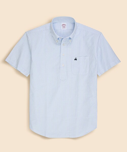 BROOKS BROTHERS(ブルックスブラザーズ)の「コットンオックスフォード GFロゴ ショートスリーブ プルオーバーシャツ(シャツ/ブラウス・メンズ・ライトブルー・X-LARGE/LARGE/MEDIUM/SMALL)」の1枚目の写真
