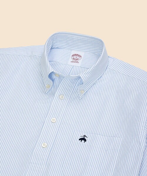 BROOKS BROTHERS(ブルックスブラザーズ)の「コットンオックスフォード GFロゴ ショートスリーブ プルオーバーシャツ(シャツ/ブラウス・メンズ・ライトブルー・X-LARGE/LARGE/MEDIUM/SMALL)」の2枚目の写真