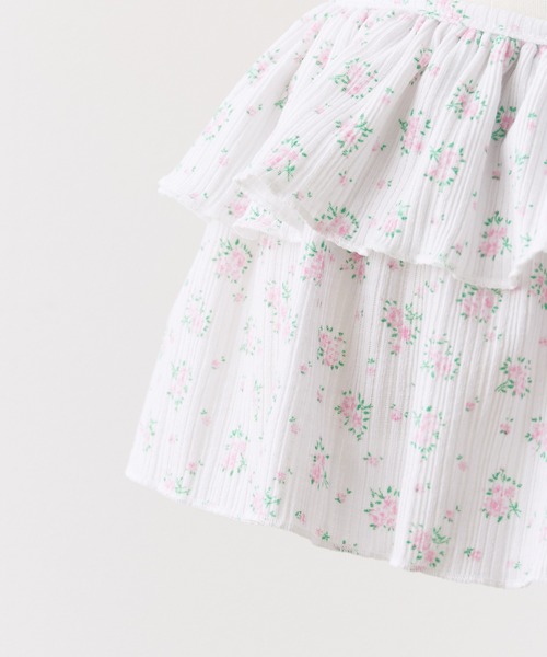 ROOPTOKYO（ループトウキョウ）の「花柄 ミニスカート 巻きスカート（スカート・レディース・グレー・FREE）」の3枚目の写真