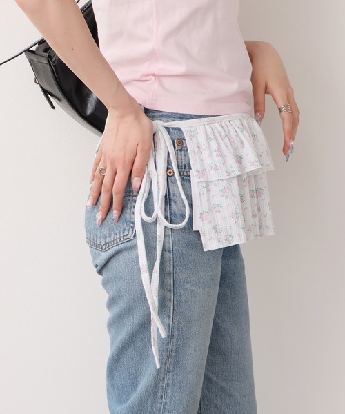 ROOPTOKYO（ループトウキョウ）の「花柄 ミニスカート 巻きスカート（スカート・レディース・グレー・FREE）」の8枚目の写真