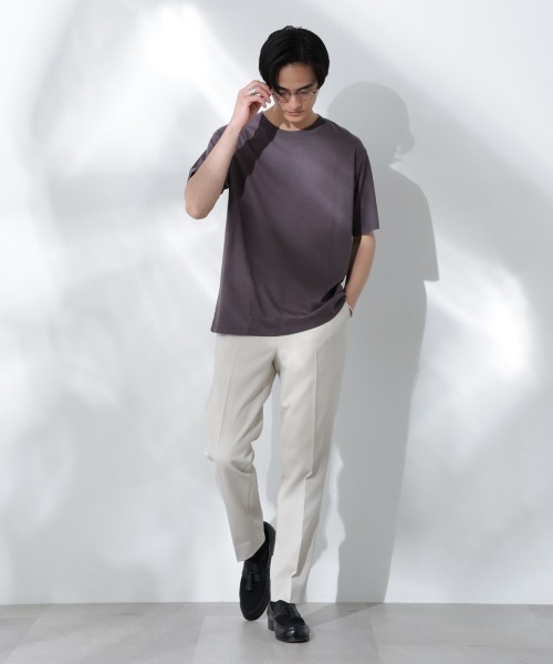 NANO universe（ナノユニバース）の「Anti Soaked(R)汗染み防止 De Light ミドルシルエットTシャツ（Tシャツ/カットソー・メンズ・ブラウン/イエロー/レッド/サックスブルー/チャコール/ブルーグリーン・S/M/L）」の10枚目の写真