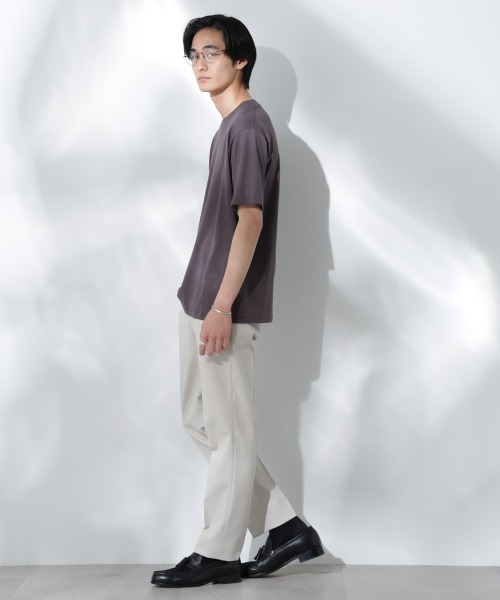 NANO universe（ナノユニバース）の「Anti Soaked(R)汗染み防止 De Light ミドルシルエットTシャツ（Tシャツ/カットソー・メンズ・ブラウン/イエロー/レッド/サックスブルー/チャコール/ブルーグリーン・S/M/L）」の12枚目の写真