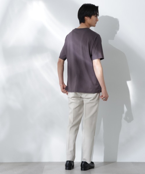 NANO universe（ナノユニバース）の「Anti Soaked(R)汗染み防止 De Light ミドルシルエットTシャツ（Tシャツ/カットソー・メンズ・ブラウン/イエロー/レッド/サックスブルー/チャコール/ブルーグリーン・S/M/L）」の13枚目の写真