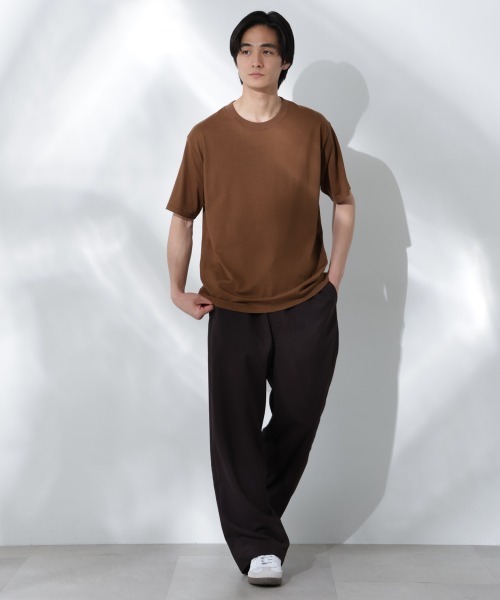 NANO universe（ナノユニバース）の「Anti Soaked(R)汗染み防止 De Light ミドルシルエットTシャツ（Tシャツ/カットソー・メンズ・ブラウン/イエロー/レッド/サックスブルー/チャコール/ブルーグリーン・S/M/L）」の18枚目の写真