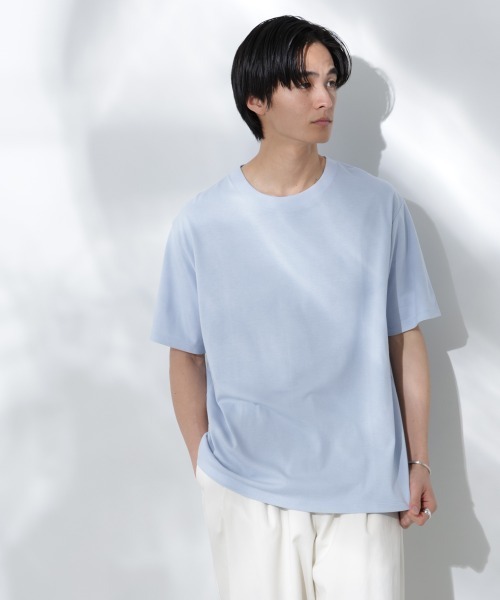 NANO universe（ナノユニバース）の「Anti Soaked(R)汗染み防止 De Light ミドルシルエットTシャツ（Tシャツ/カットソー・メンズ・ブラウン/イエロー/レッド/サックスブルー/チャコール/ブルーグリーン・S/M/L）」の21枚目の写真