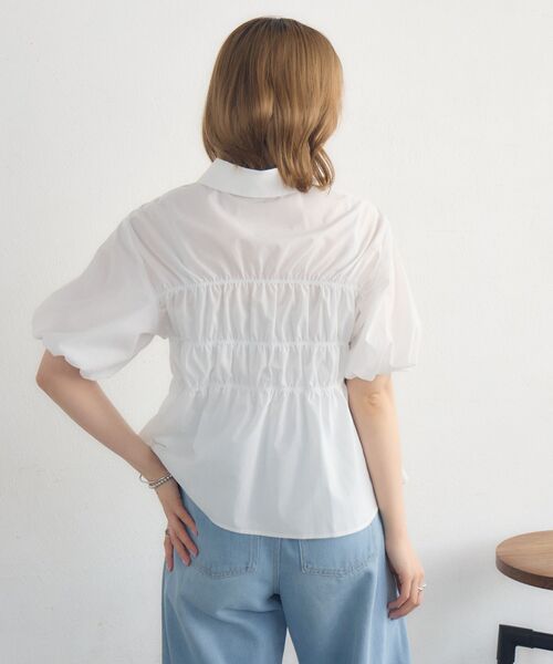 RETRO GIRL(レトロガール)の「ビスチェ風バルーンSH(シャツ/ブラウス・レディース・ホワイト系その他/オフホワイト/ブルー・FREE)」の15枚目の写真