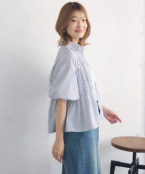 RETRO GIRL(レトロガール)の「ビスチェ風バルーンSH(シャツ/ブラウス・レディース・ホワイト系その他/オフホワイト/ブルー・FREE)」の22枚目の写真