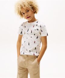 TOMMY HILFIGER | BOYS オールオーバープリントレギュラーTシャツ(Tシャツ/カットソー)