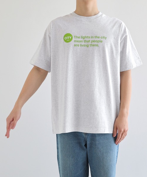 ANME(アンメ)の「CITYロゴプリント半袖Tシャツ(Tシャツ/カットソー・レディース・オフホワイト/グレー系その他/ホワイト系その他/グレー系その他2・M/L/XL/XXL)」の13枚目の写真