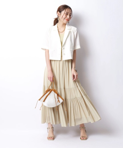JUSGLITTY（ジャスグリッティー）の「ハーフスリーブクールジャケット 