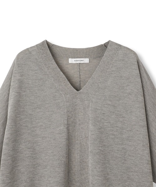 MAYSON GREY(メイソングレイ)の「LEVITAシアーVネックドルマンニットプルオーバー≪手洗い可能≫(ニット/セーター・レディース・ベージュ/グリーン/オフホワイト/ブラウン/ホワイト・M)」の8枚目の写真