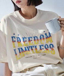 ヴィンテージ加工ツアーグラフィックデザイン オーバーサイズ半袖Tシャツ