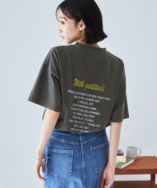 MONO-MART(モノマート)の「ヴィンテージ加工ツアーグラフィックデザイン オーバーサイズ半袖Tシャツ(Tシャツ/カットソー・レディース・ブラック/ホワイト系/ホワイト系1/オフホワイト/ブルー/ピンク系/ブラック系1/ブラック系・FREE)」の22枚目の写真